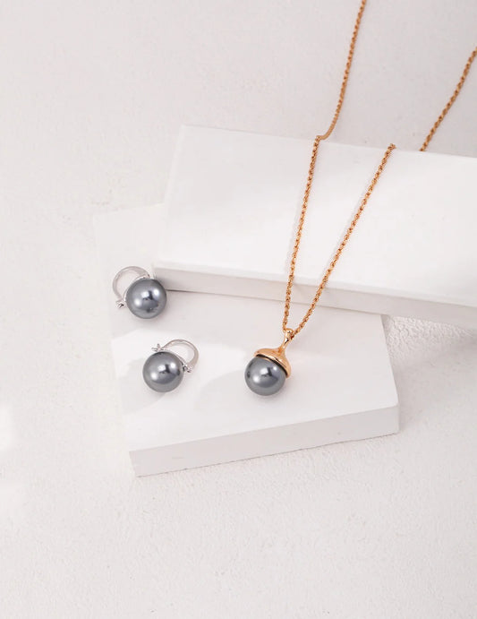 Tiger Eye'S Ball Necklace