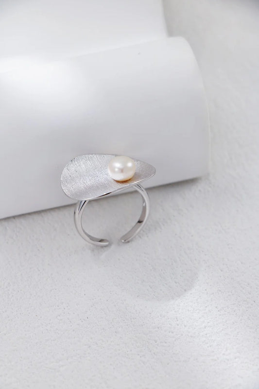 Brushed Pearl Ring