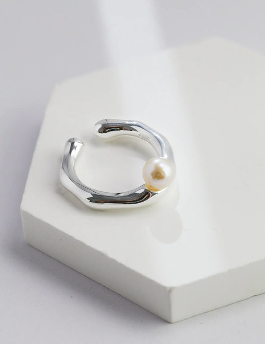Irregular Shaped Pearl Ring