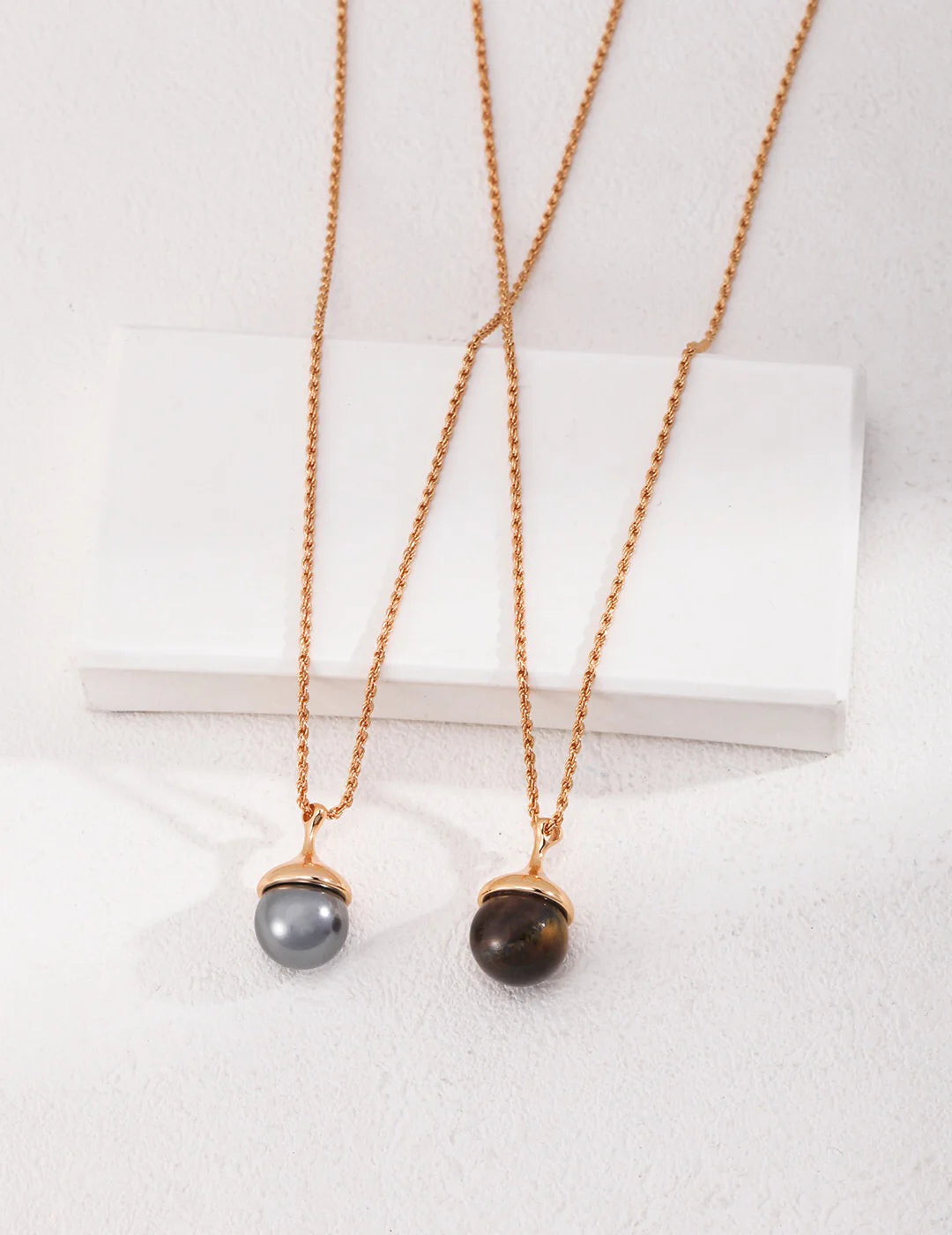 Tiger Eye'S Ball Necklace