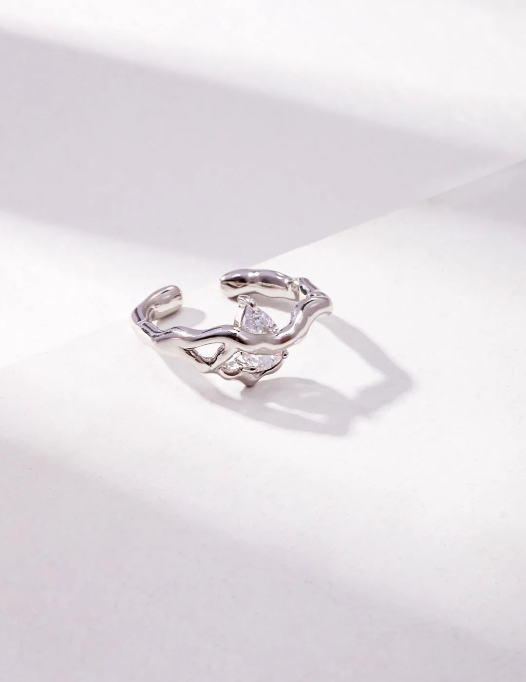 Minimalist Zircon Open Ring
