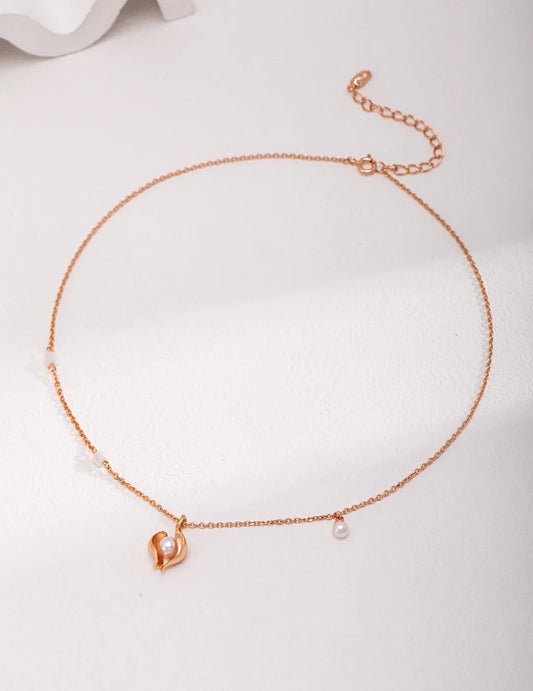 White Rice Pearl Necklace