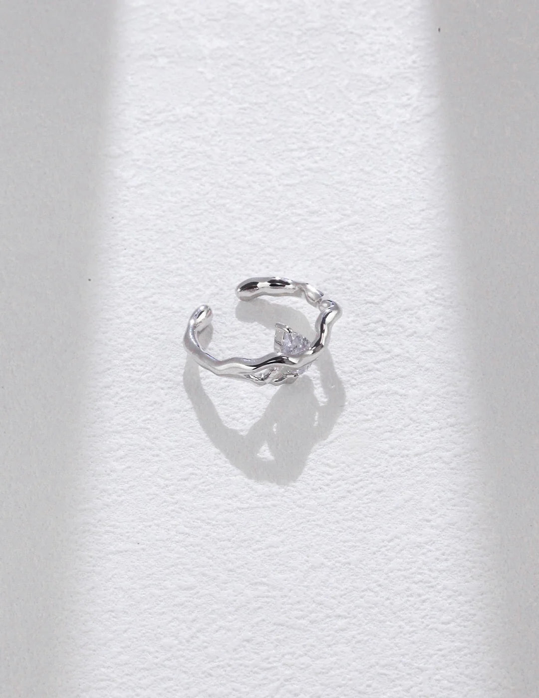 Minimalist Zircon Open Ring
