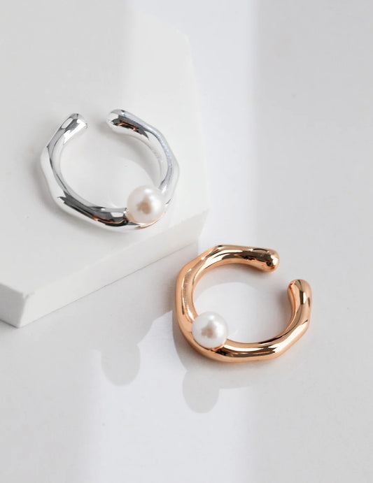 Irregular Shaped Pearl Ring