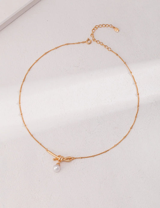 Classic Natural Pearl Twine Necklace