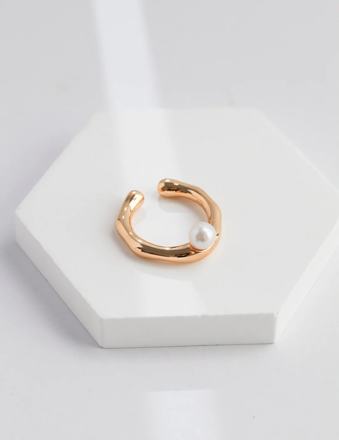 Irregular Shaped Pearl Ring