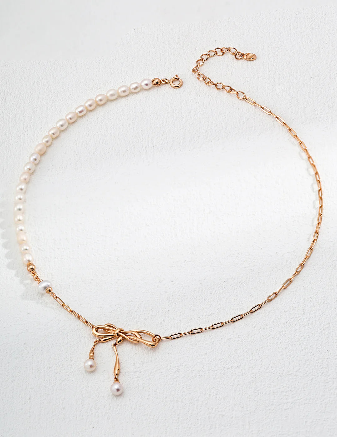 Natural Bowknot Pearl Necklace